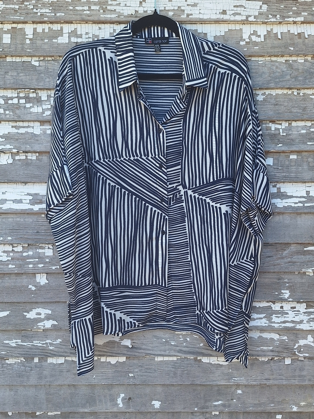 Women's Button-Front Blouse by Carre Noir Size Medium